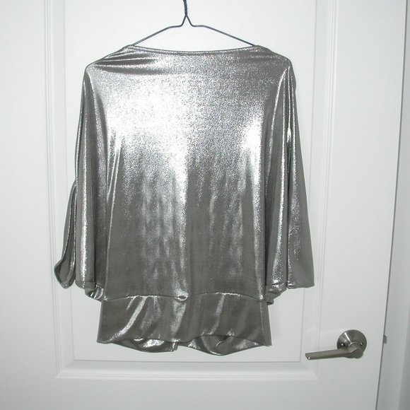 Silver Taupe Blouse - Picture 2 of 4